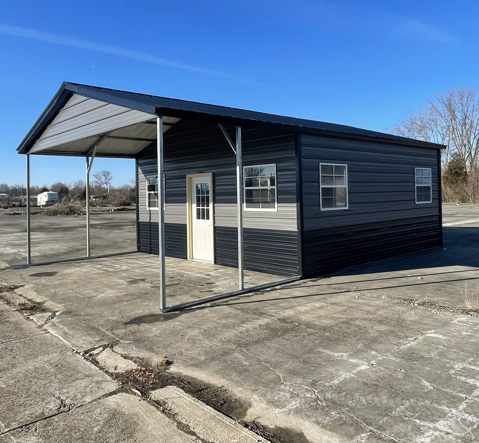 Hybrid steel building — No Surprise Steel Buildings