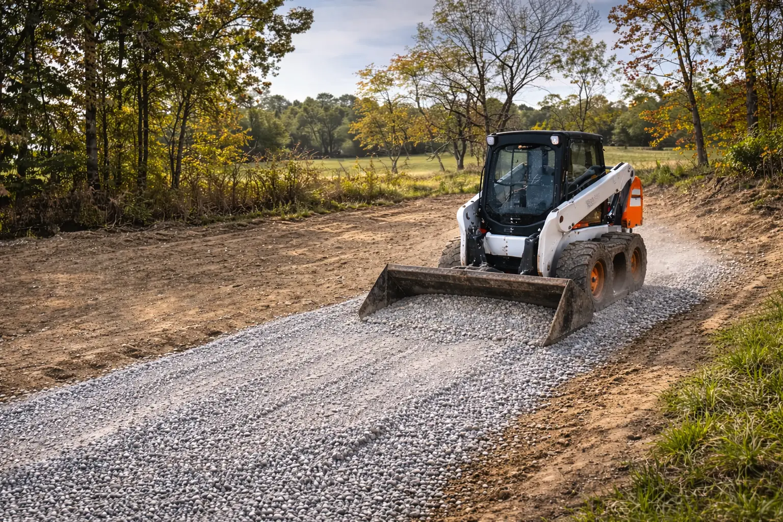 Site preparation for a steel building